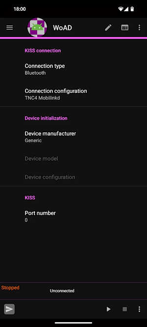 TNC config screen