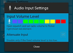 audio levels