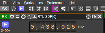 Upper left portion of the whole SDRAngen window highlighting the 'Add feature' button